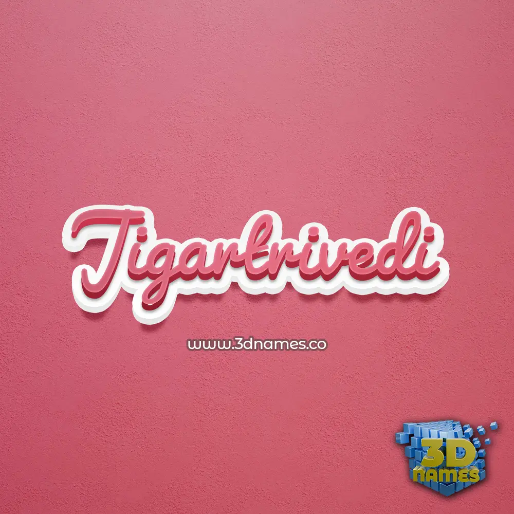 jigartrivedi in Red Scribble style - 3D name wallpaper