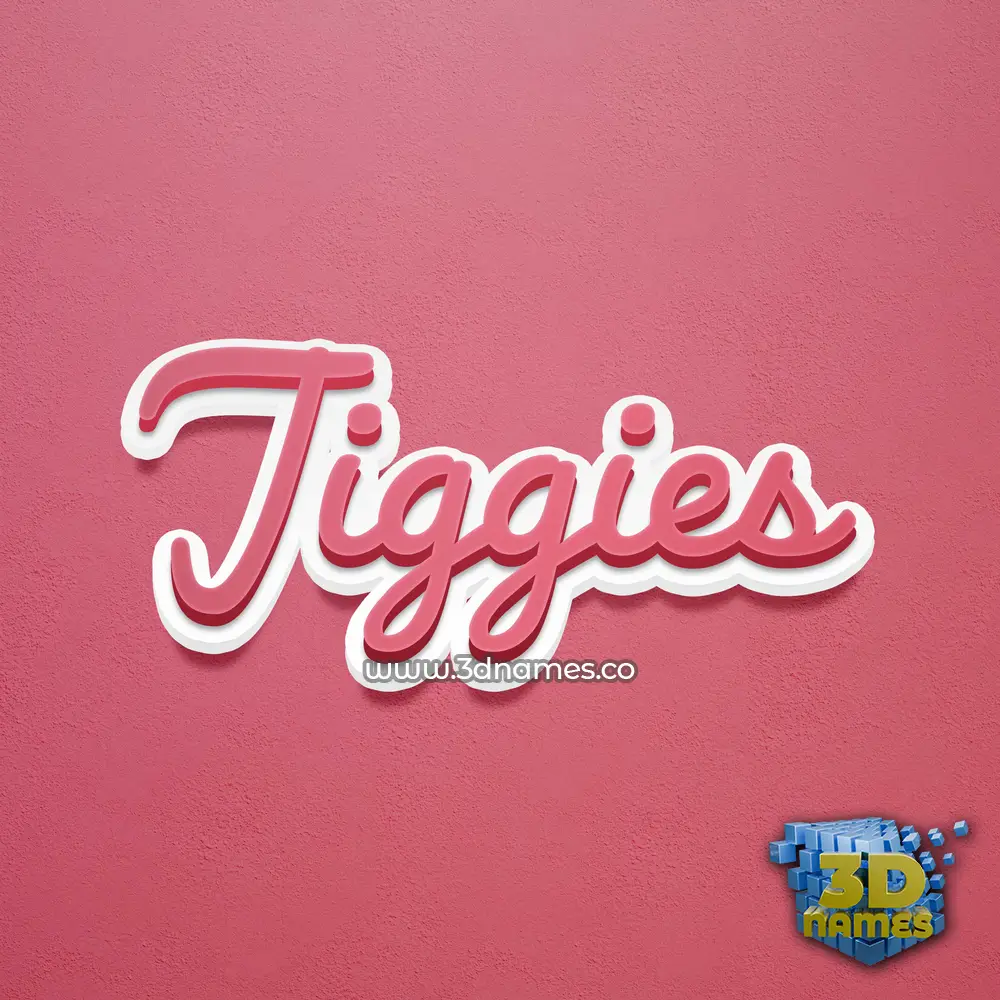 jiggies in Red Scribble style - 3D name wallpaper
