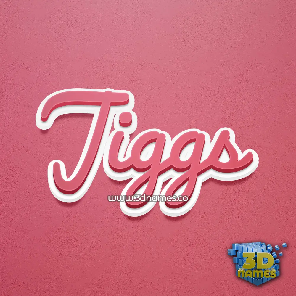 jiggs in Red Scribble style - 3D name wallpaper