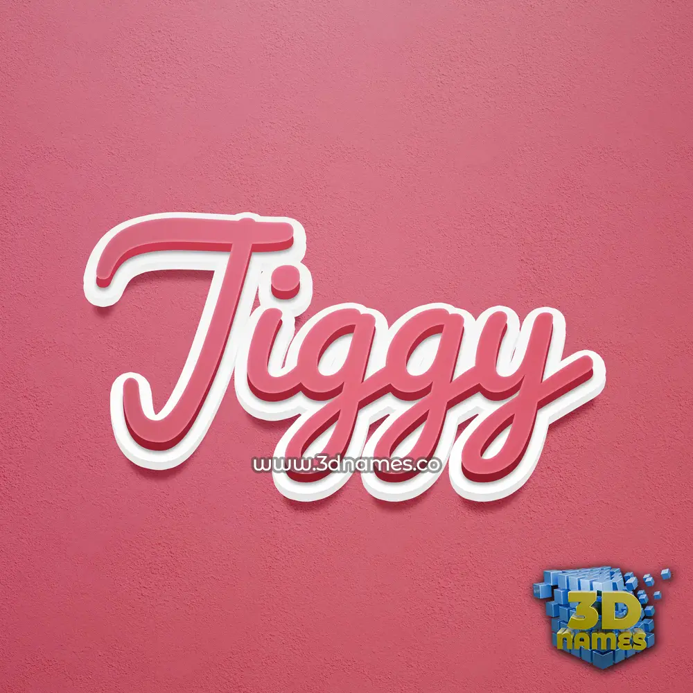 jiggy in Red Scribble style - 3D name wallpaper