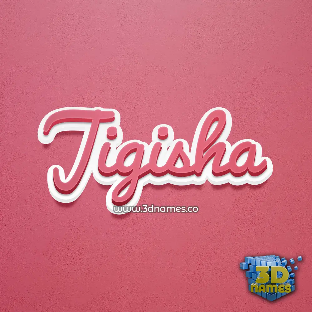 jigisha in Red Scribble style - 3D name wallpaper