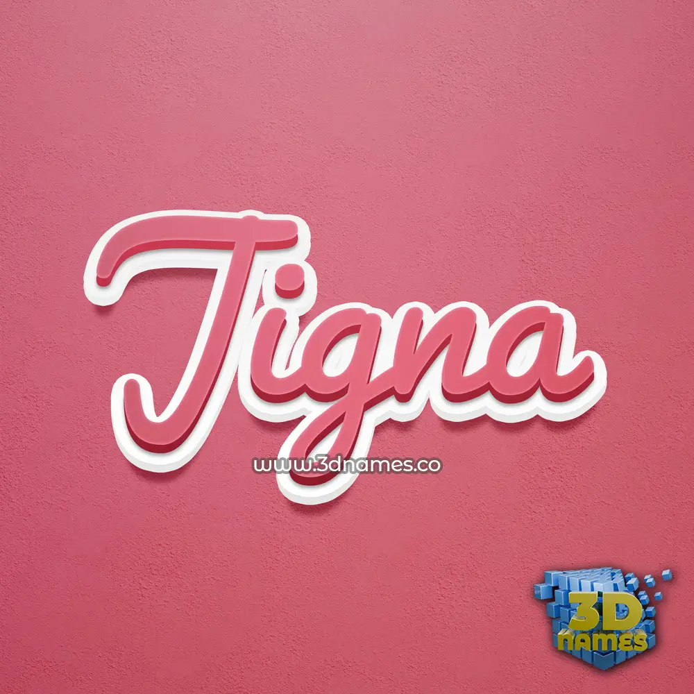 jigna in Red Scribble style - 3D name wallpaper
