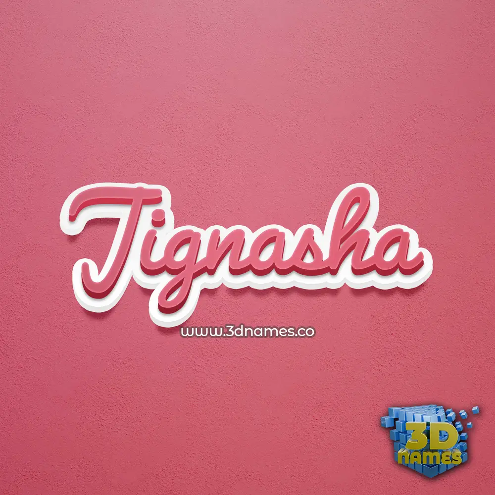 jignasha in Red Scribble style - 3D name wallpaper