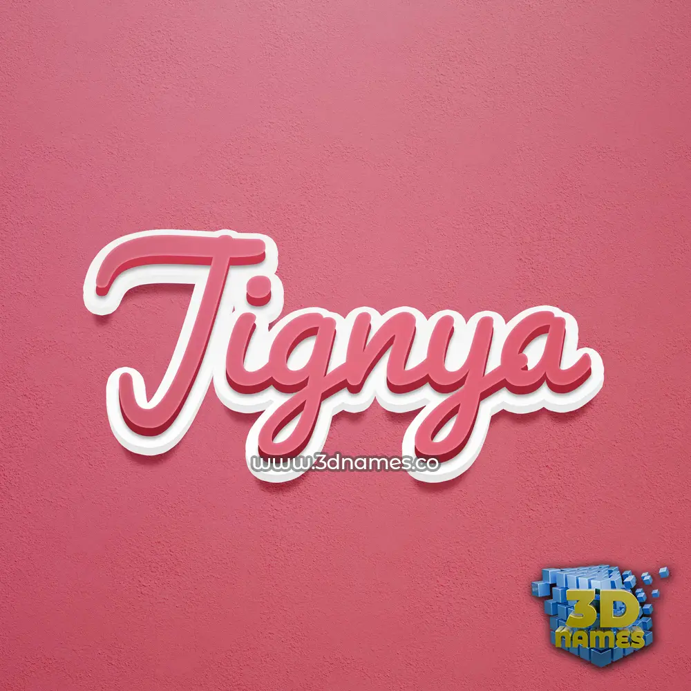 jignya in Red Scribble style - 3D name wallpaper