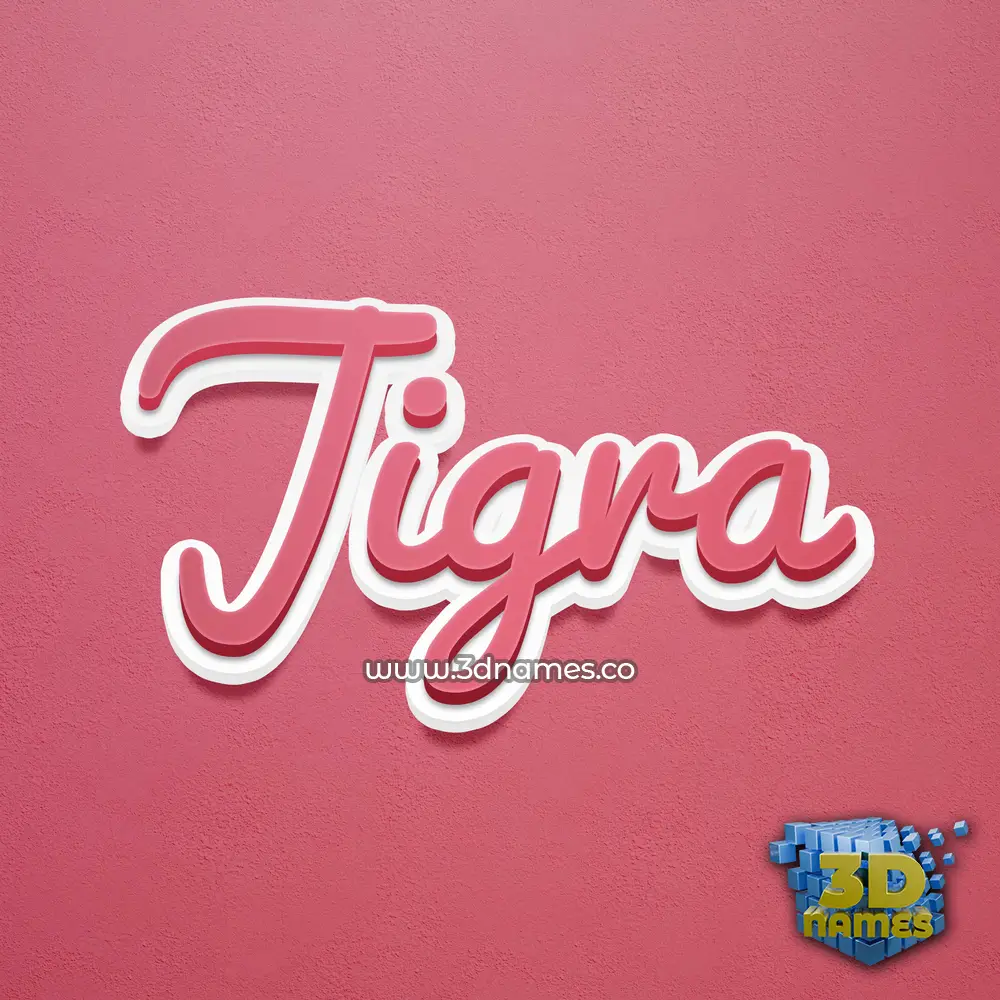 jigra in Red Scribble style - 3D name wallpaper