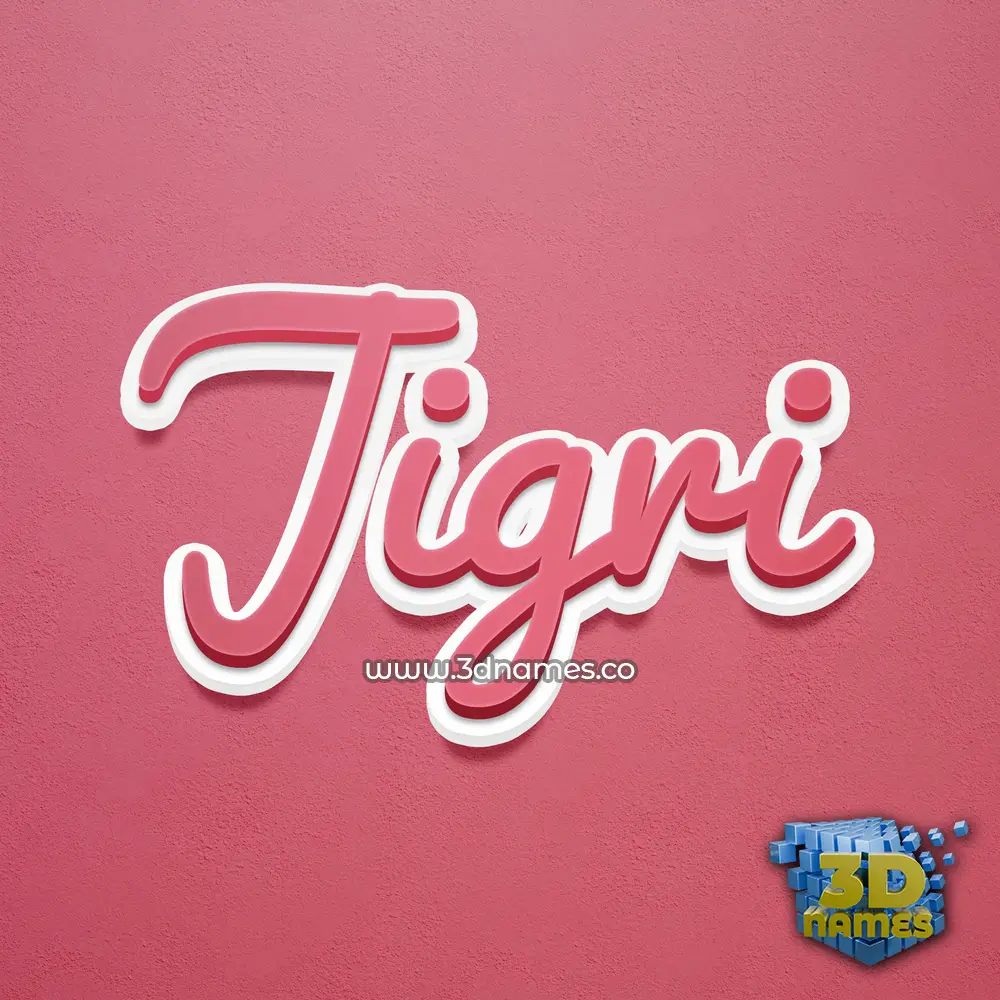 jigri in Red Scribble style - 3D name wallpaper