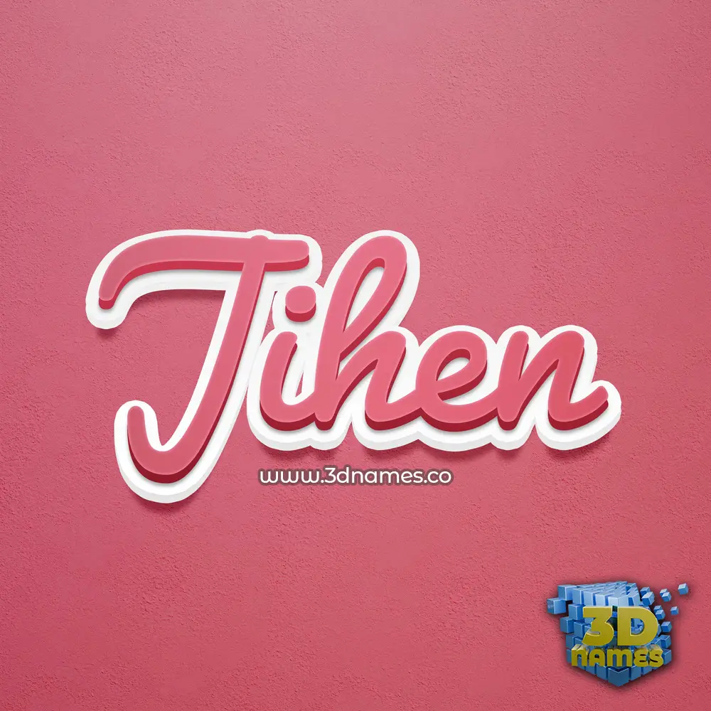 jihen in Red Scribble style - 3D name wallpaper