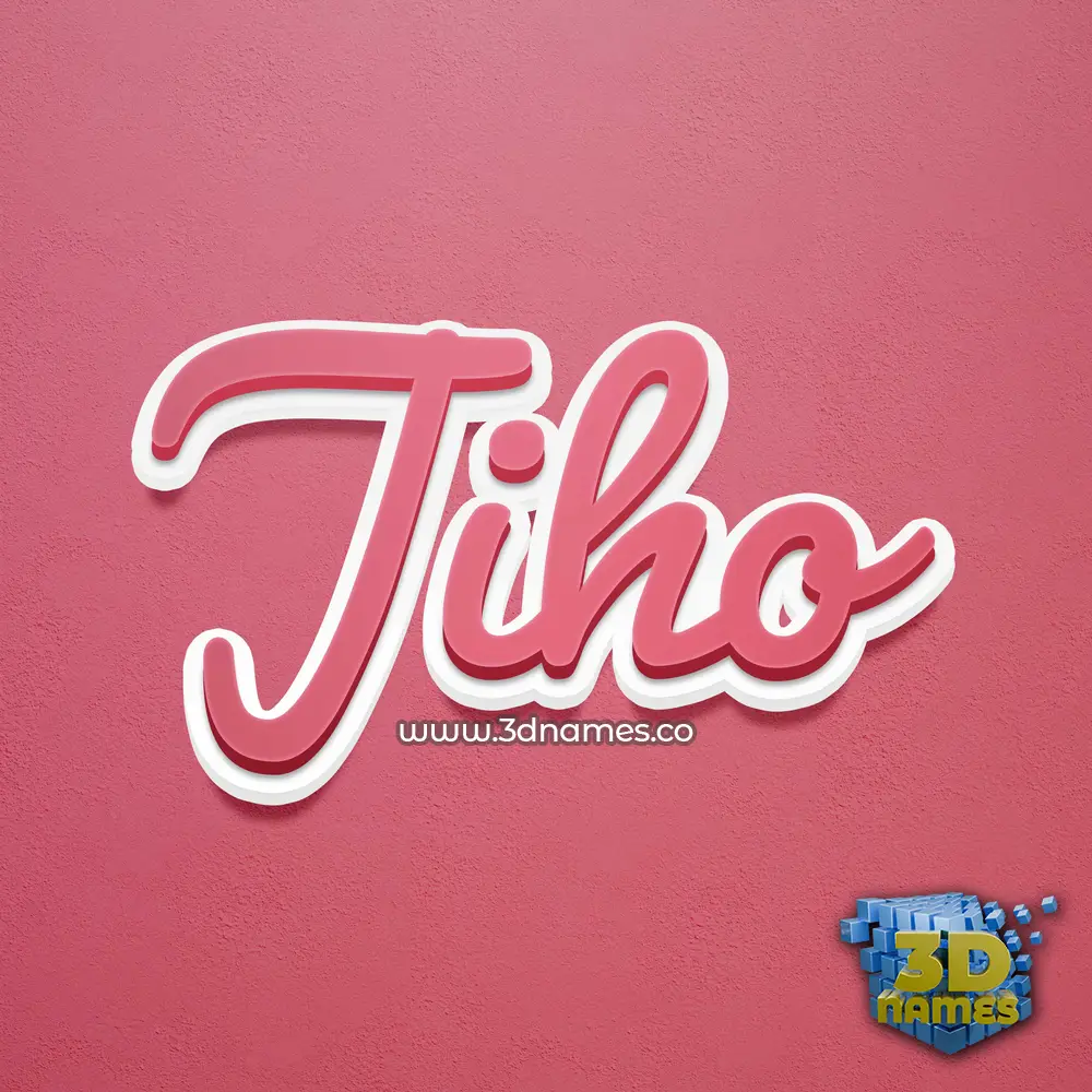 jiho in Red Scribble style - 3D name wallpaper