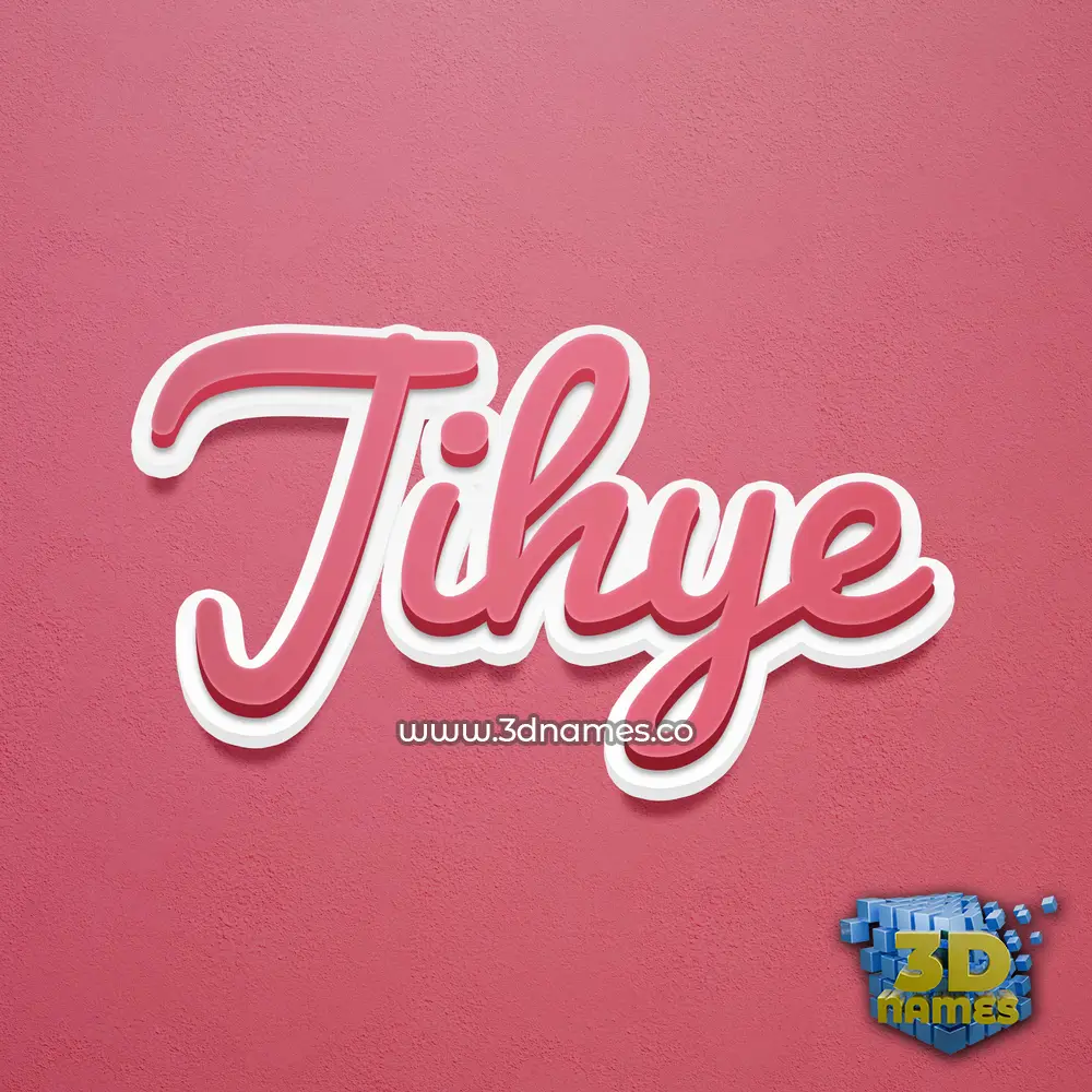 jihye in Red Scribble style - 3D name wallpaper