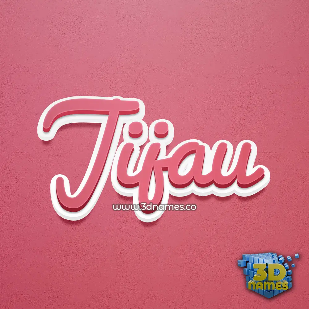 jijau in Red Scribble style - 3D name wallpaper