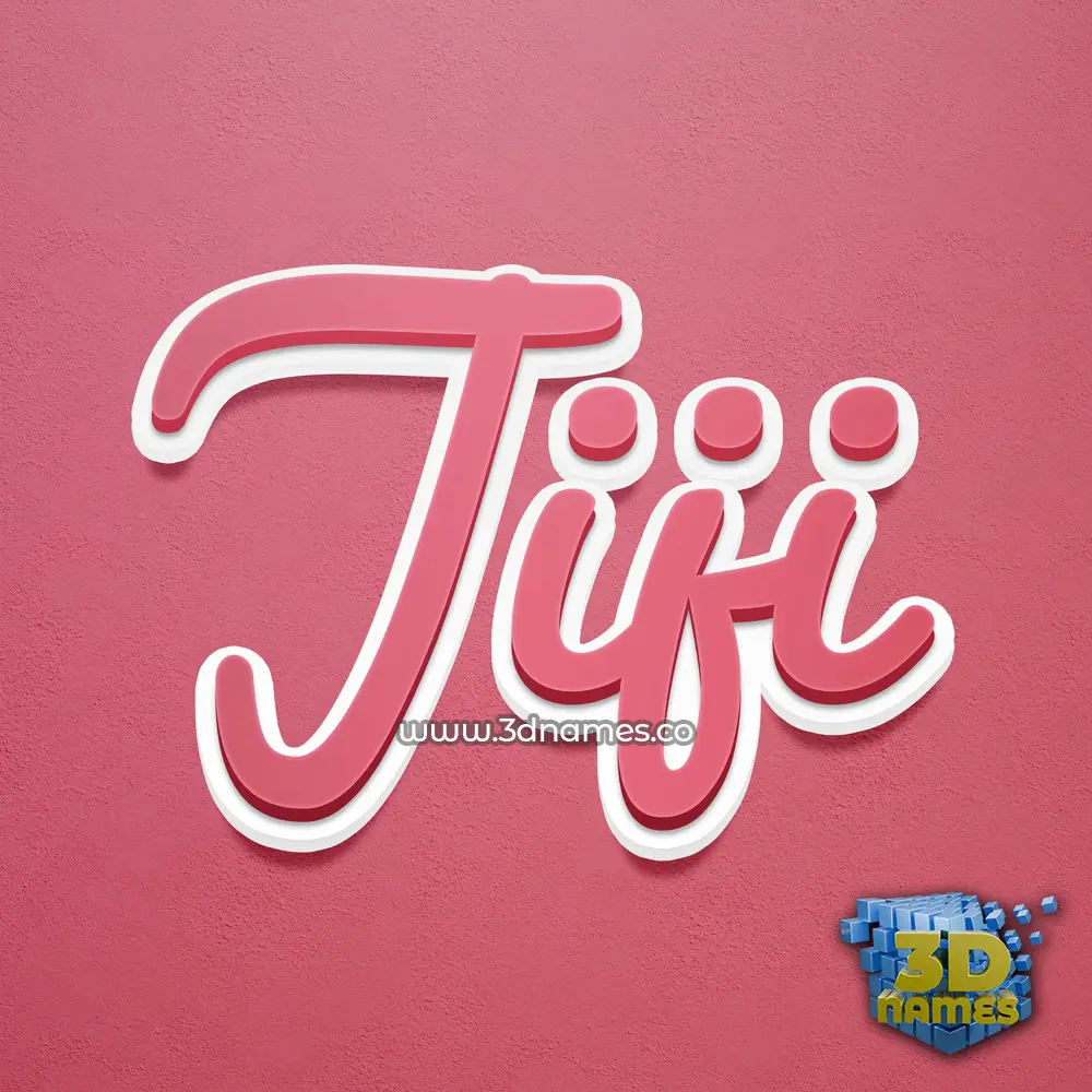 jiji in Red Scribble style - 3D name wallpaper