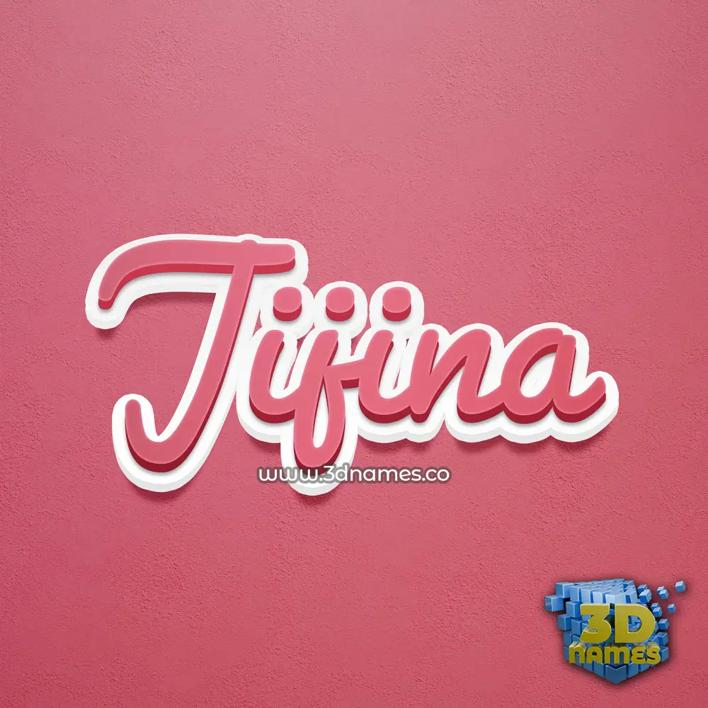 jijina in Red Scribble style - 3D name wallpaper