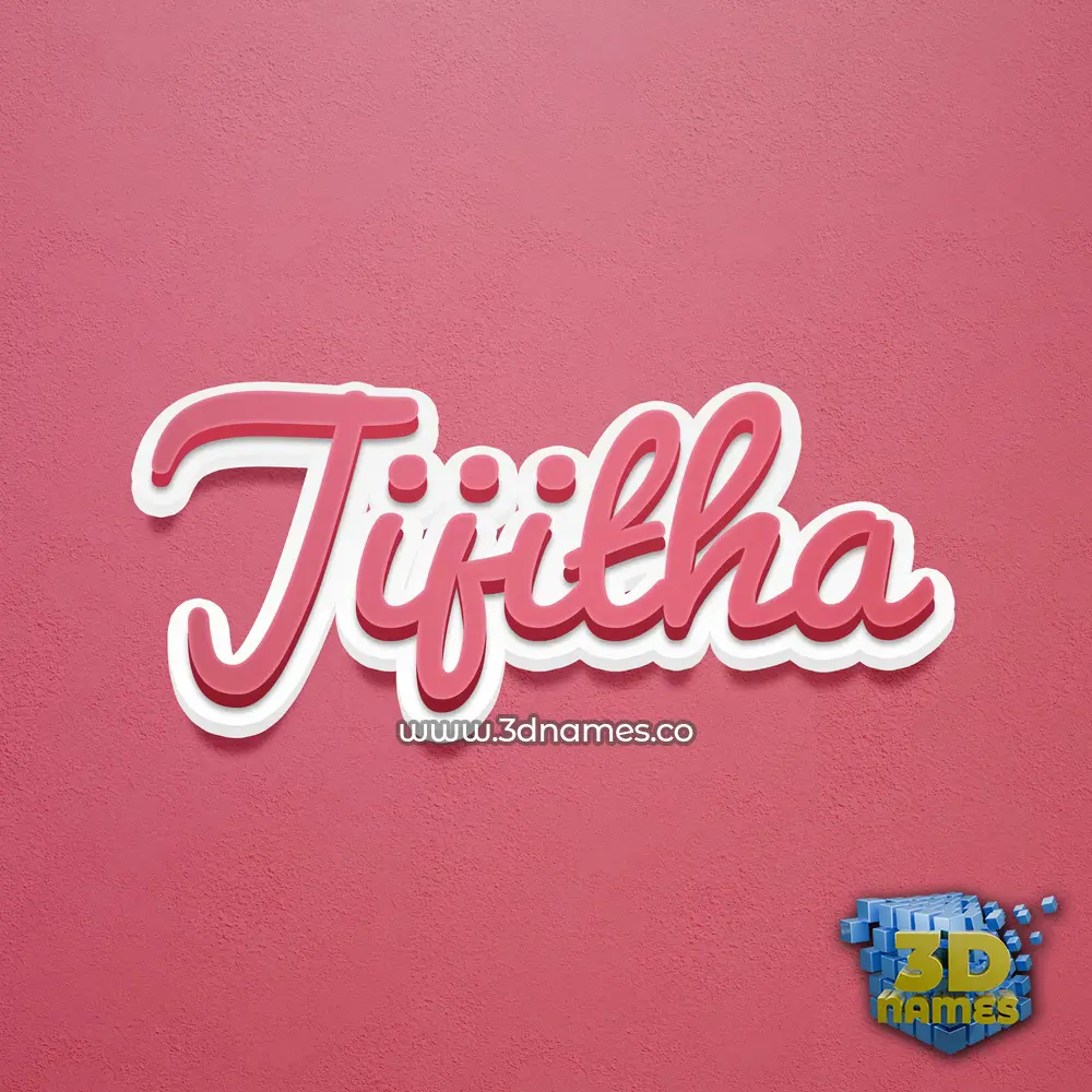 jijitha in Red Scribble style - 3D name wallpaper