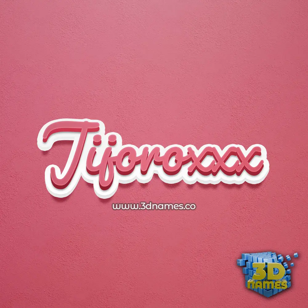 jijoroxxx in Red Scribble style - 3D name wallpaper