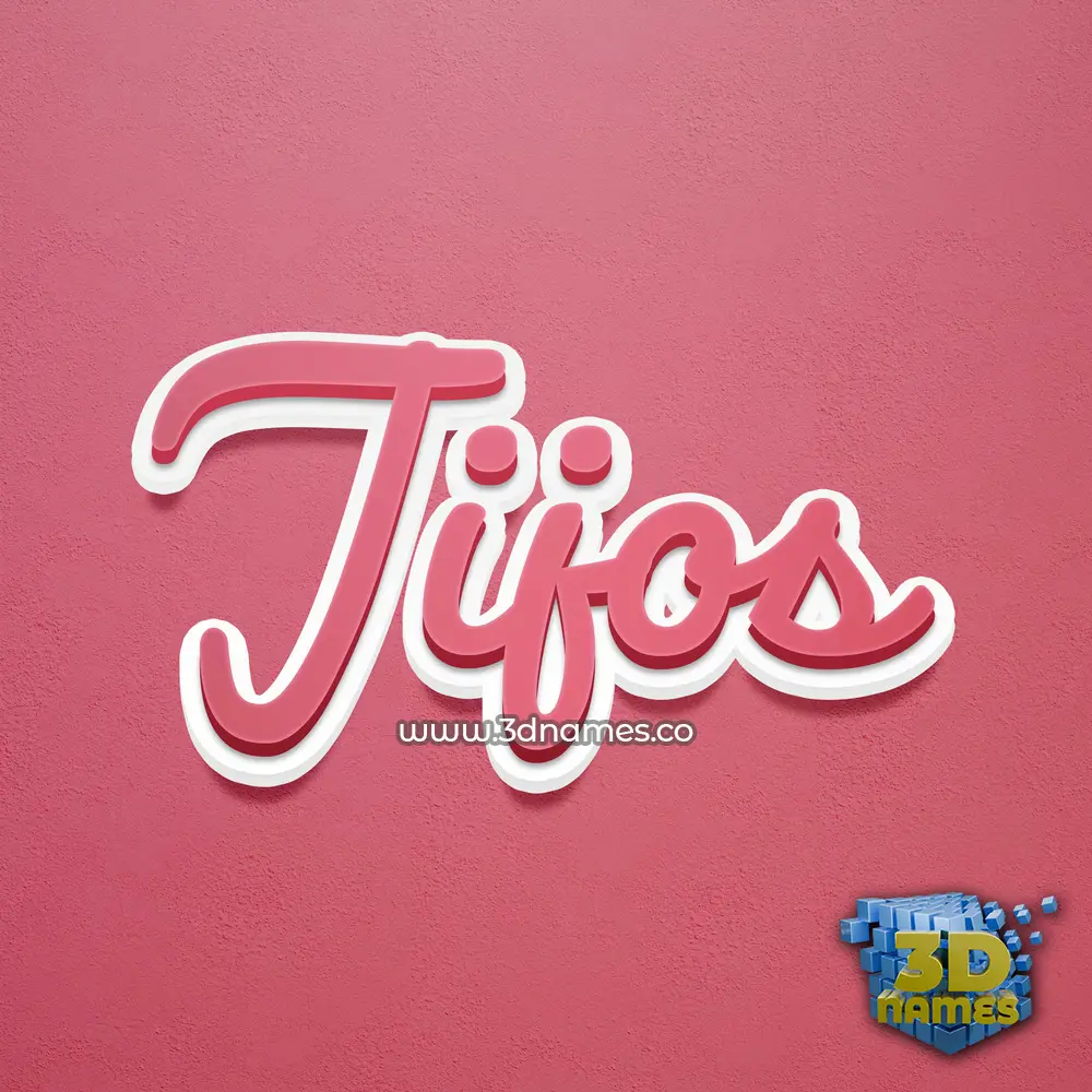 jijos in Red Scribble style - 3D name wallpaper