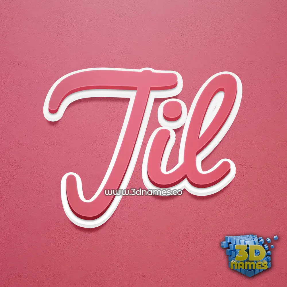jil in Red Scribble style - 3D name wallpaper