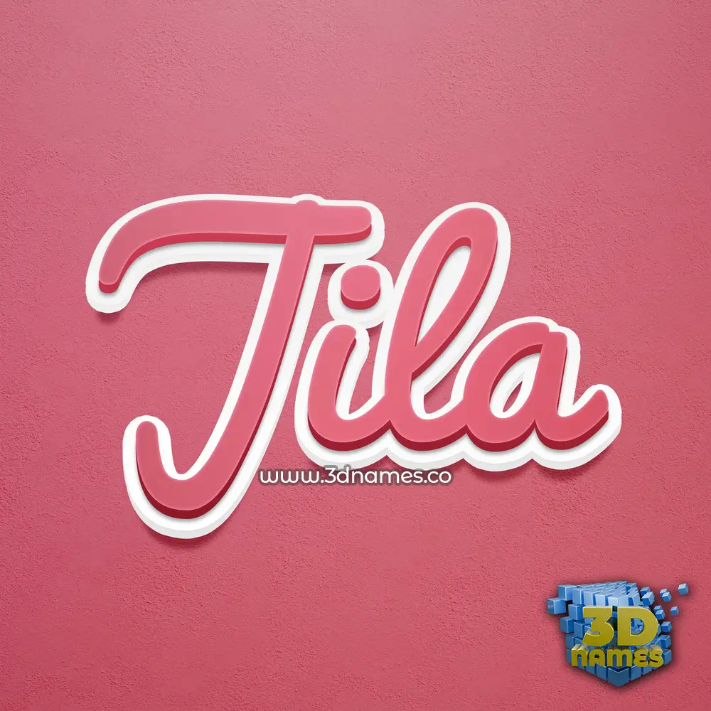 jila in Red Scribble style - 3D name wallpaper