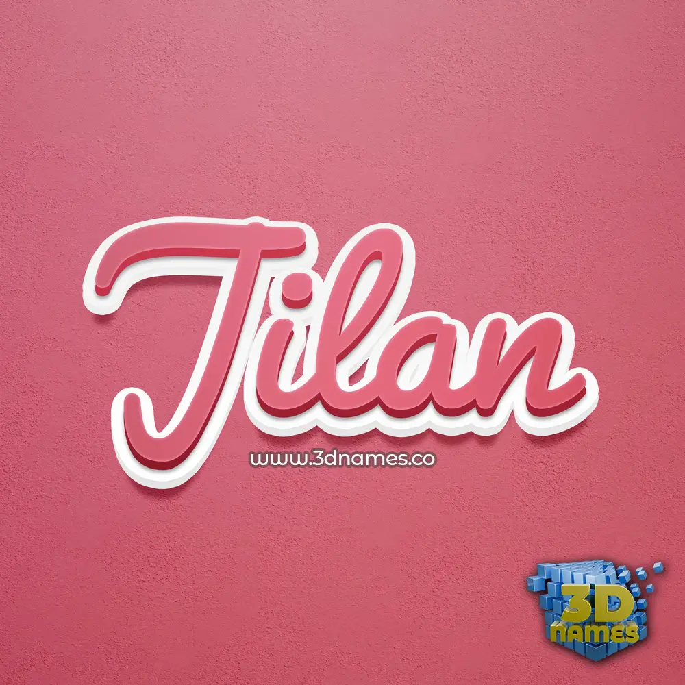 jilan in Red Scribble style - 3D name wallpaper