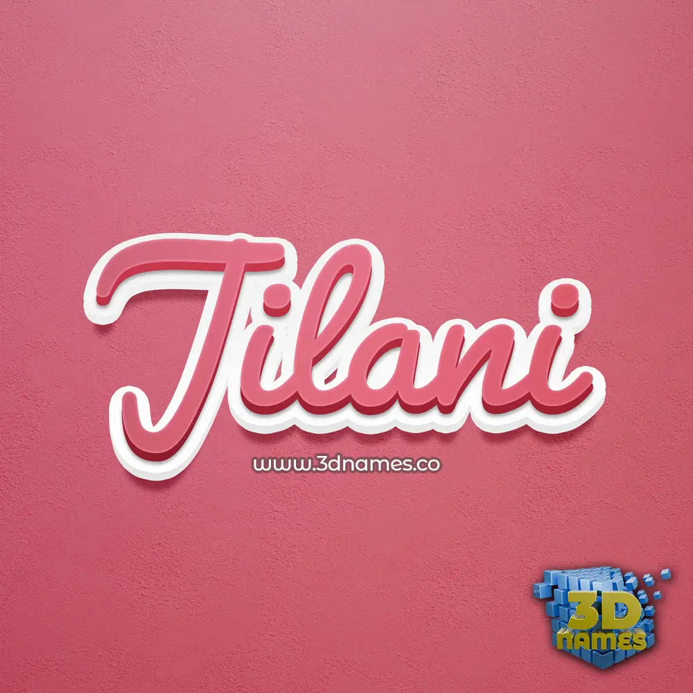 jilani in Red Scribble style - 3D name wallpaper