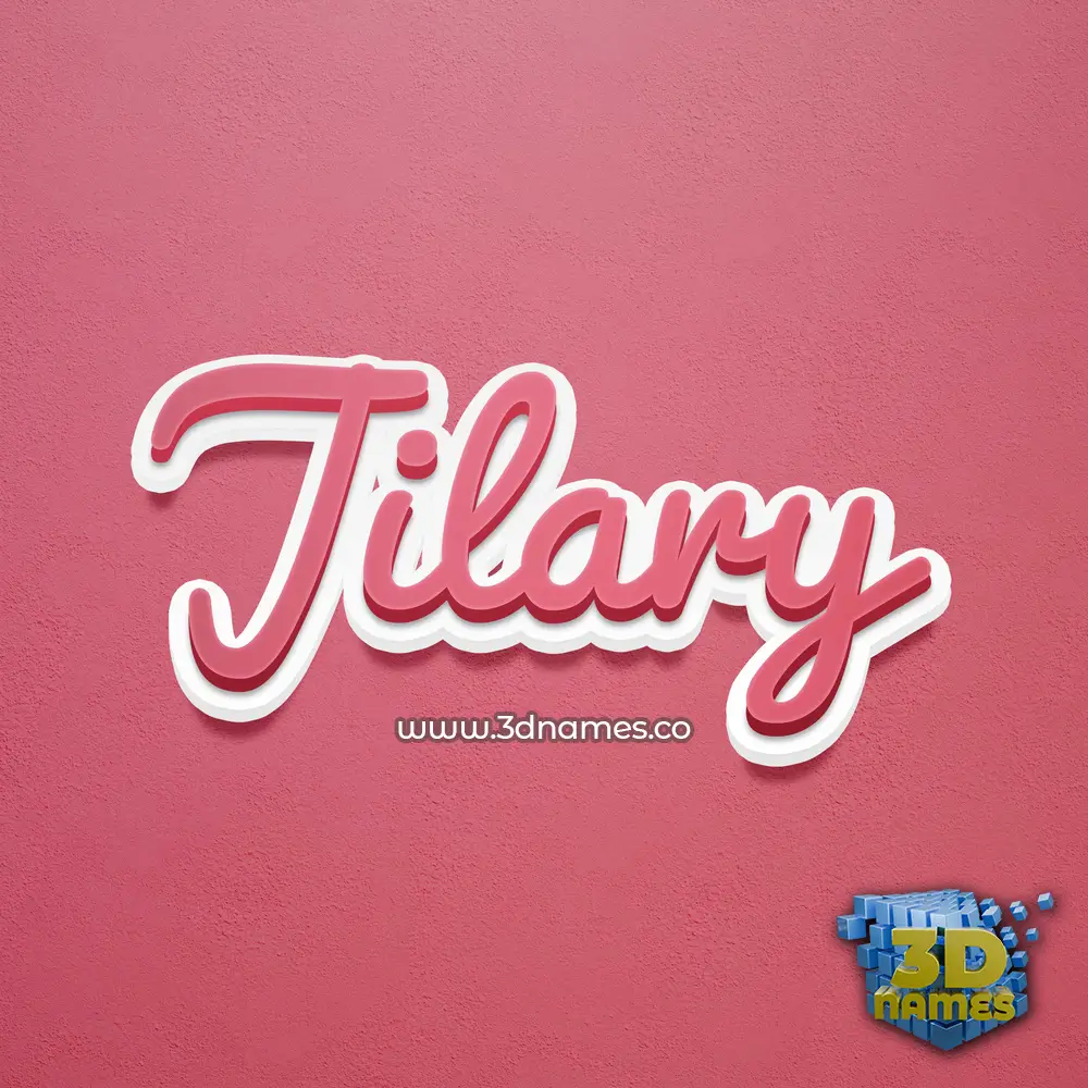jilary in Red Scribble style - 3D name wallpaper