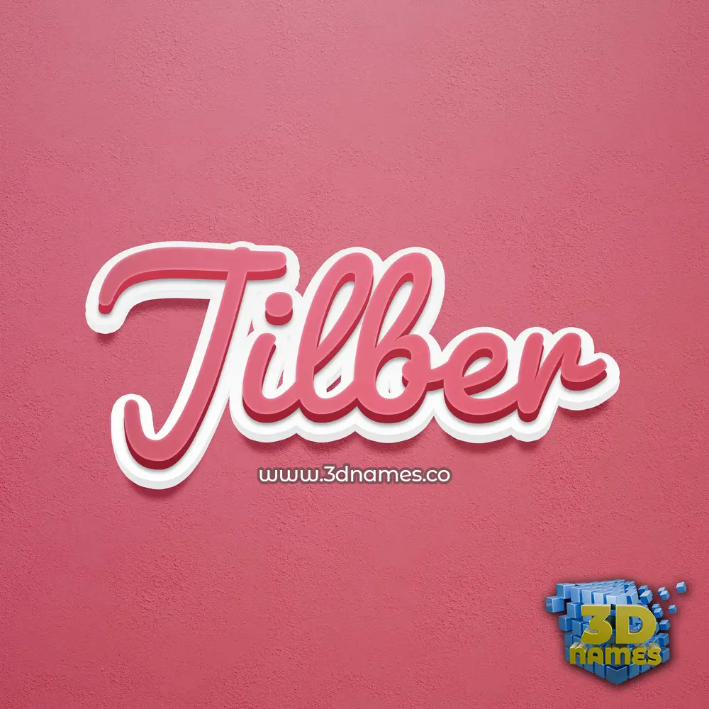 jilber in Red Scribble style - 3D name wallpaper