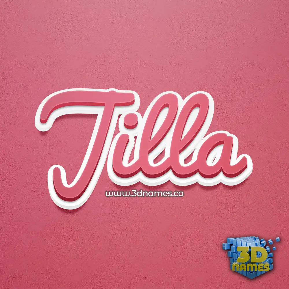 jilla in Red Scribble style - 3D name wallpaper
