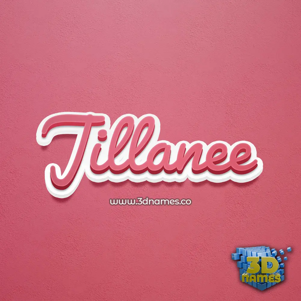 jillanee in Red Scribble style - 3D name wallpaper