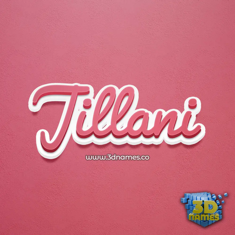 jillani in Red Scribble style - 3D name wallpaper