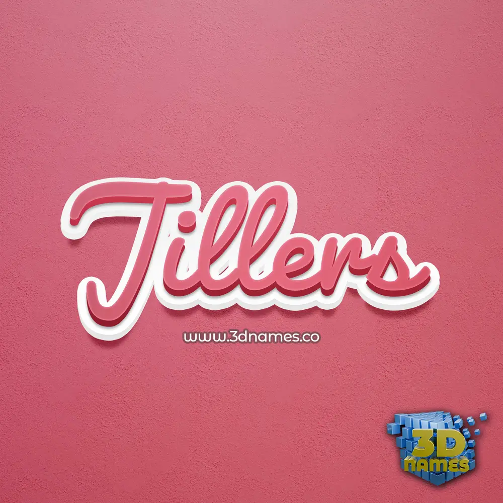 jillers in Red Scribble style - 3D name wallpaper