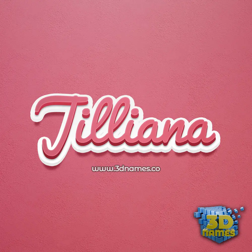 jilliana in Red Scribble style - 3D name wallpaper