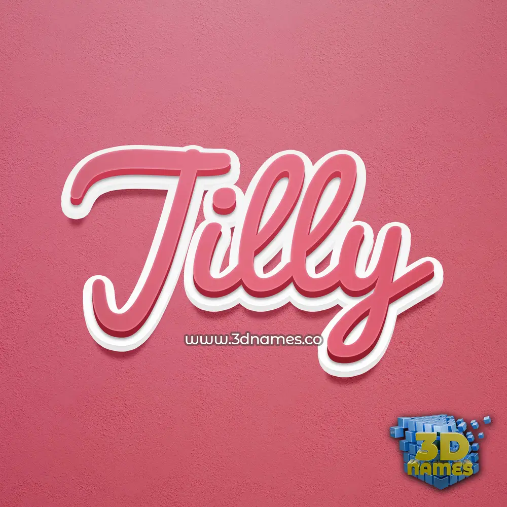 jilly in Red Scribble style - 3D name wallpaper
