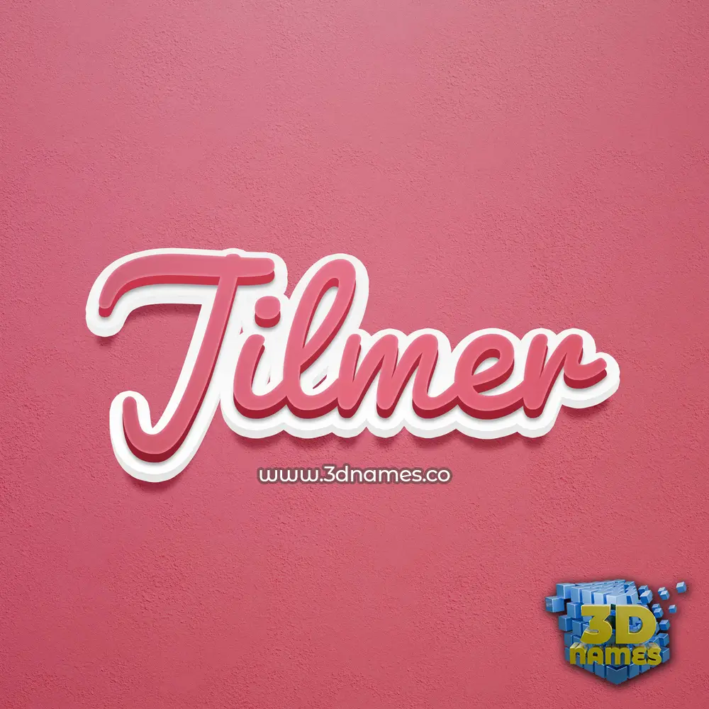 jilmer in Red Scribble style - 3D name wallpaper