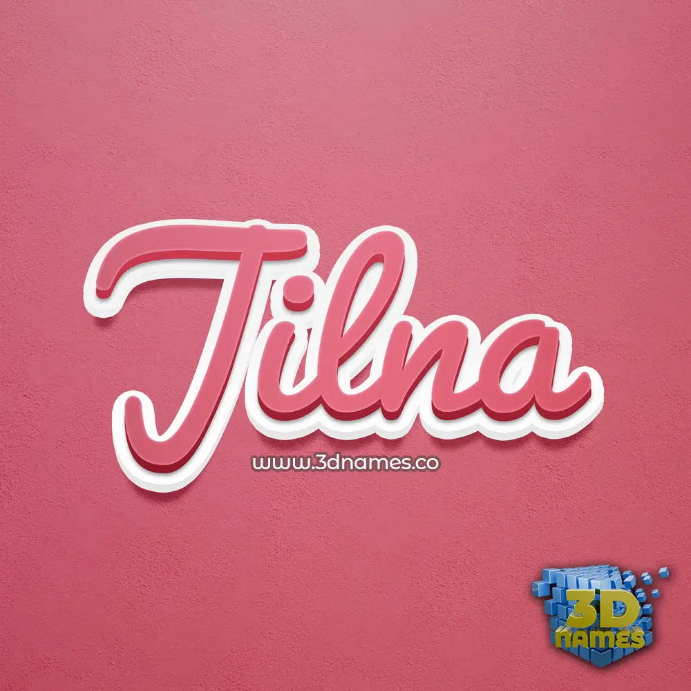 jilna in Red Scribble style - 3D name wallpaper