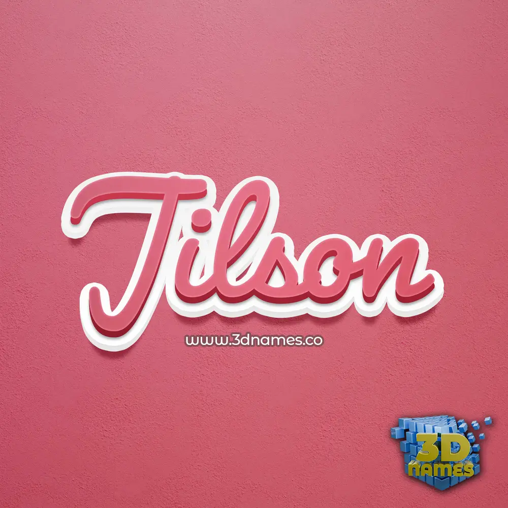 jilson in Red Scribble style - 3D name wallpaper