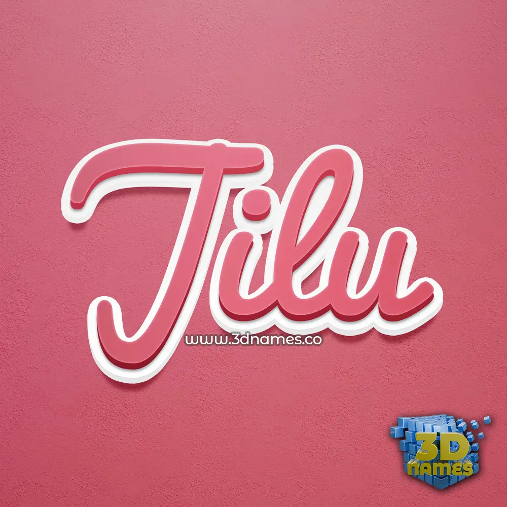 jilu in Red Scribble style - 3D name wallpaper