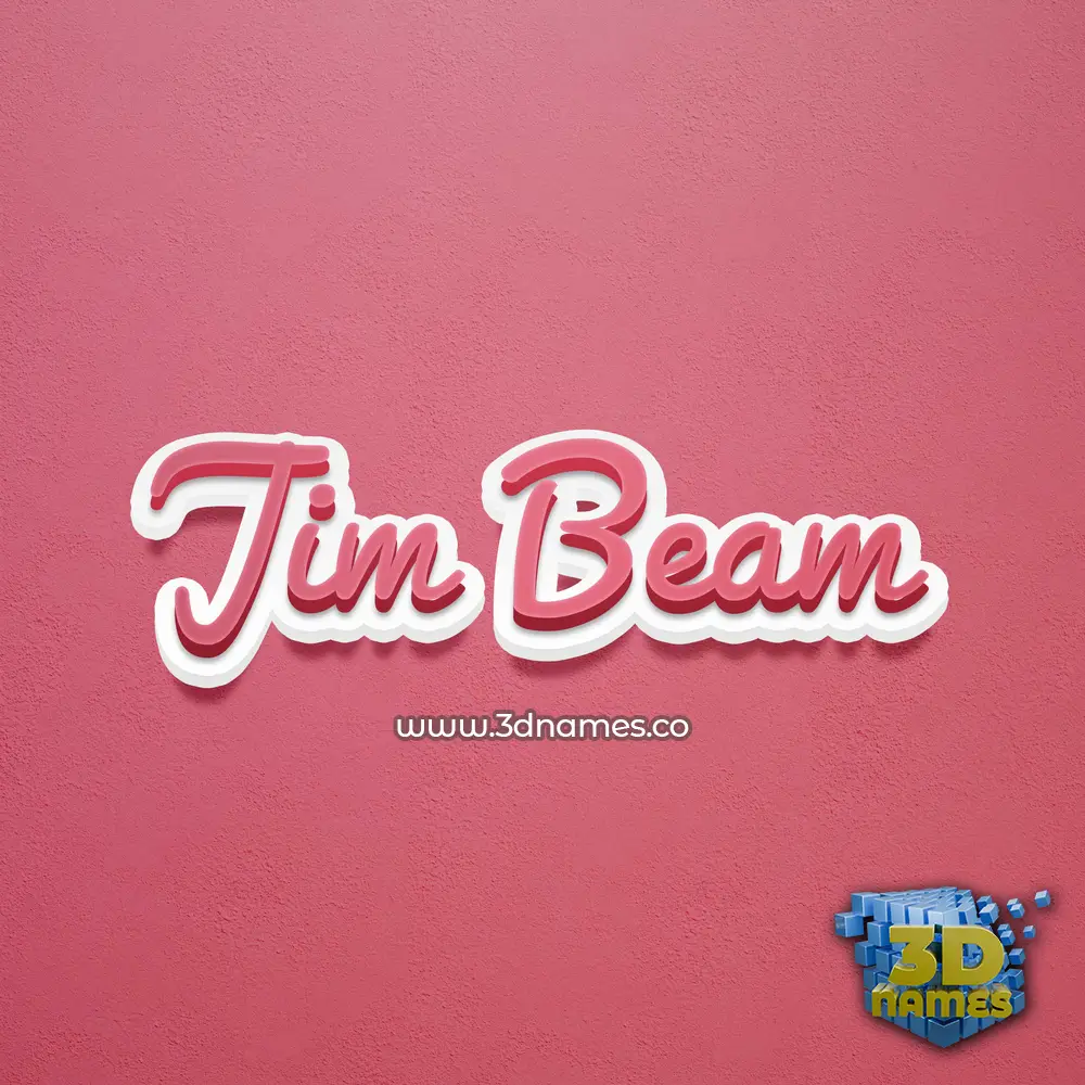jim beam in Red Scribble style - 3D name wallpaper