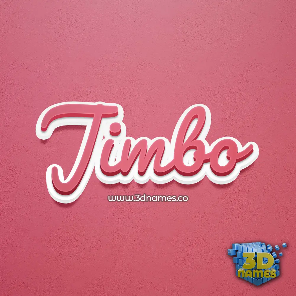 jimbo in Red Scribble style - 3D name wallpaper