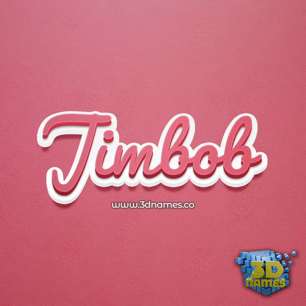 jimbob in Red Scribble style - 3D name wallpaper