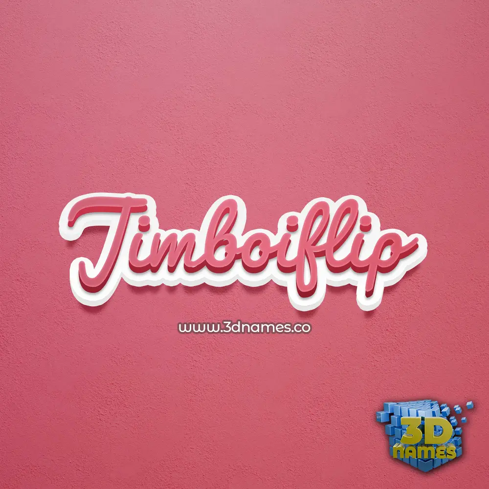 jimboiflip in Red Scribble style - 3D name wallpaper