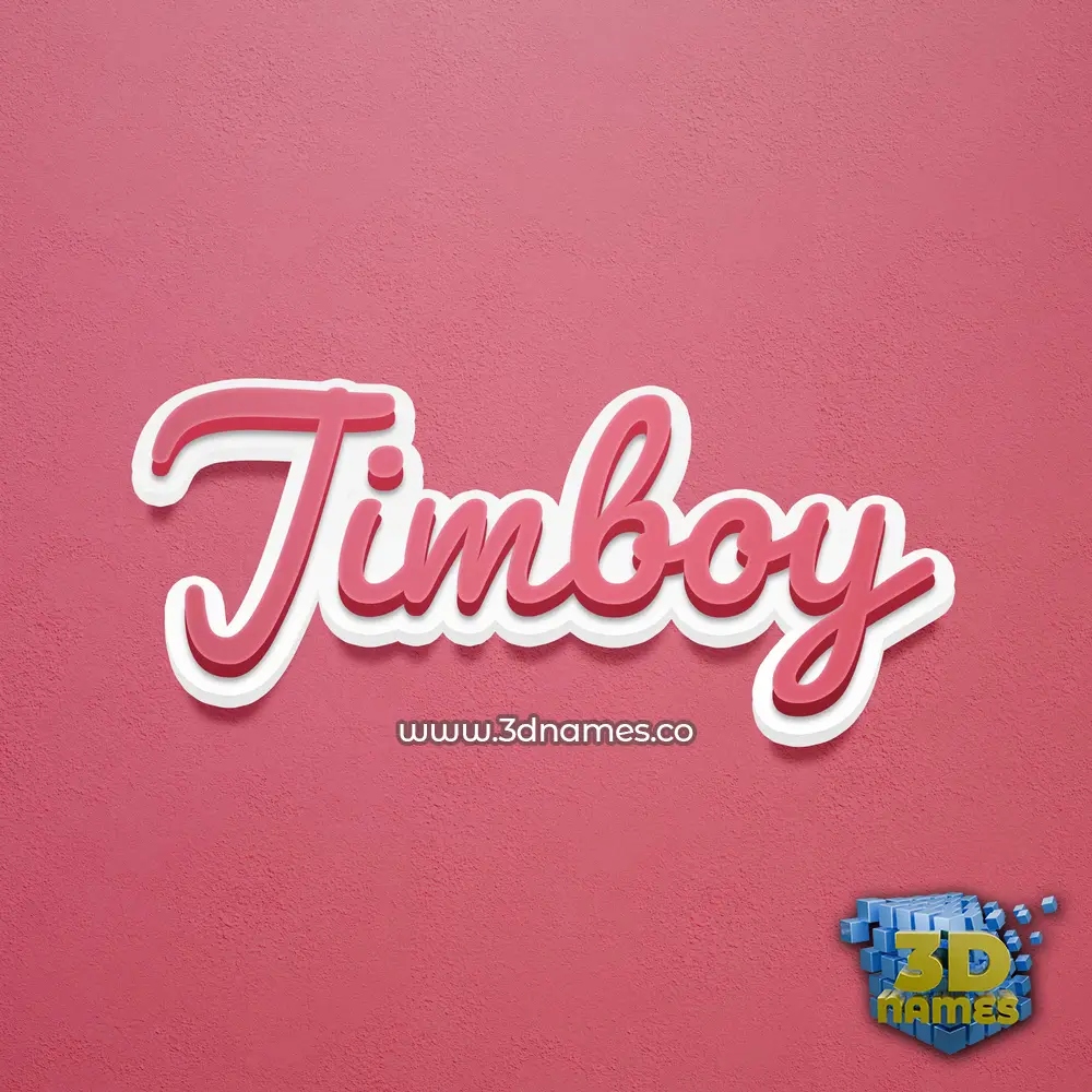 jimboy in Red Scribble style - 3D name wallpaper