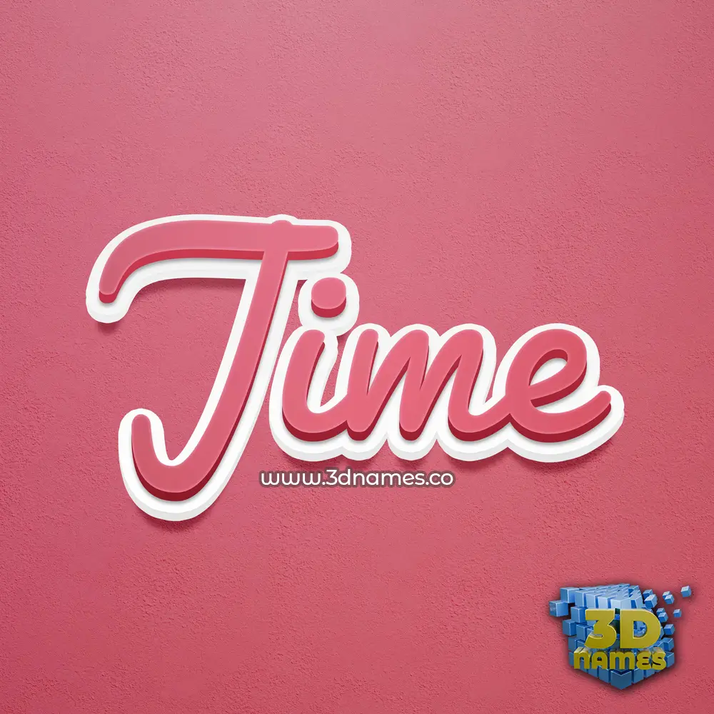 jime in Red Scribble style - 3D name wallpaper