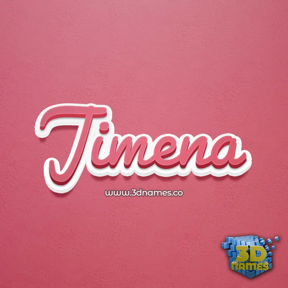 jimena in Red Scribble style - 3D name wallpaper
