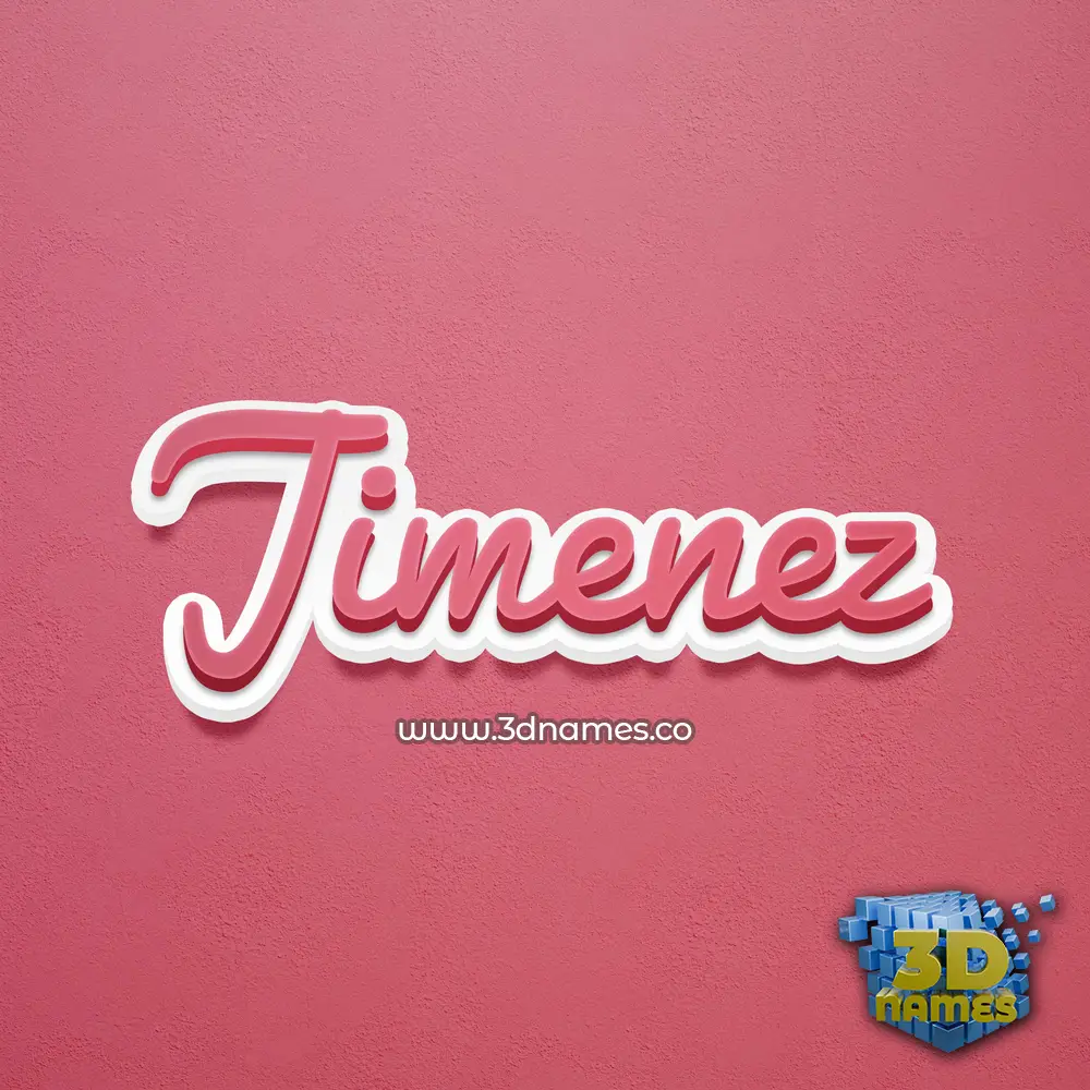 jimenez in Red Scribble style - 3D name wallpaper