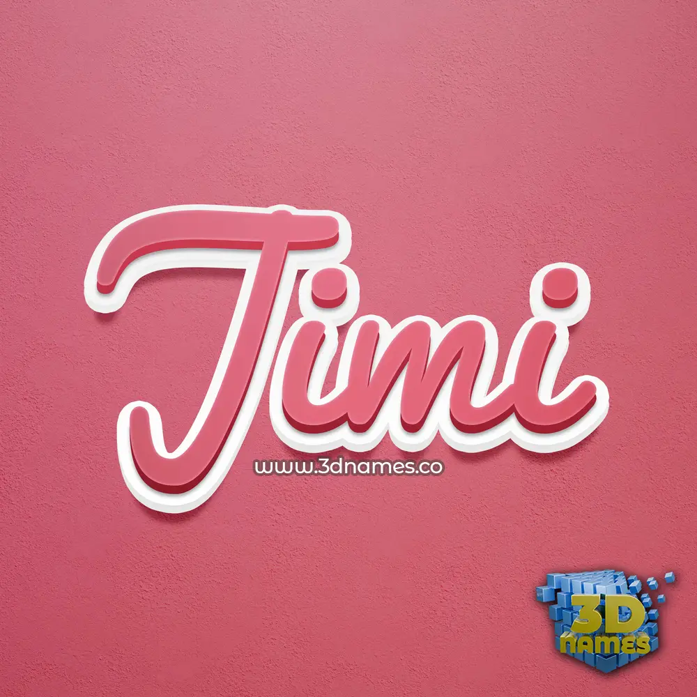 jimi in Red Scribble style - 3D name wallpaper