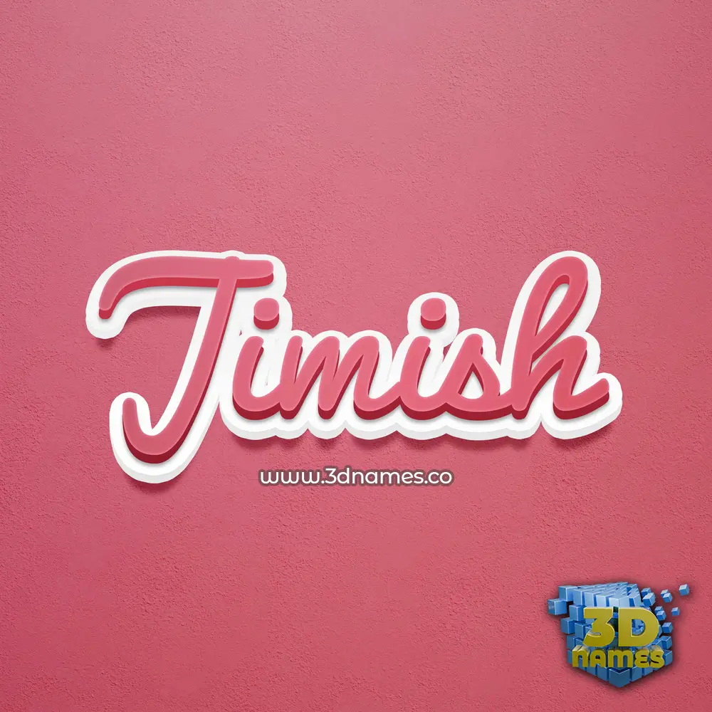 jimish in Red Scribble style - 3D name wallpaper