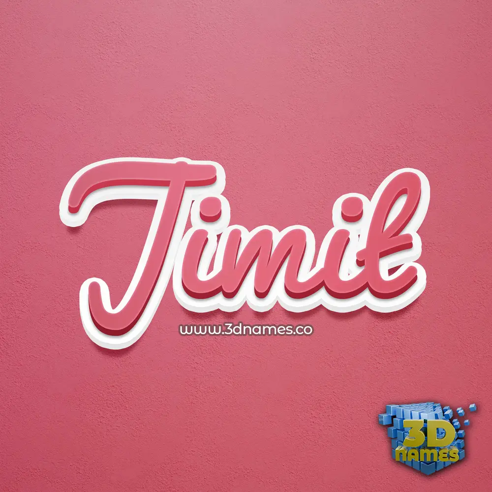 jimit in Red Scribble style - 3D name wallpaper