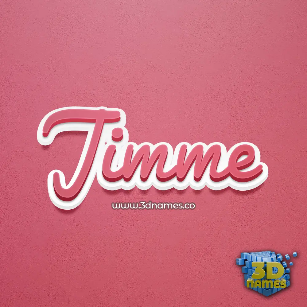 jimme in Red Scribble style - 3D name wallpaper