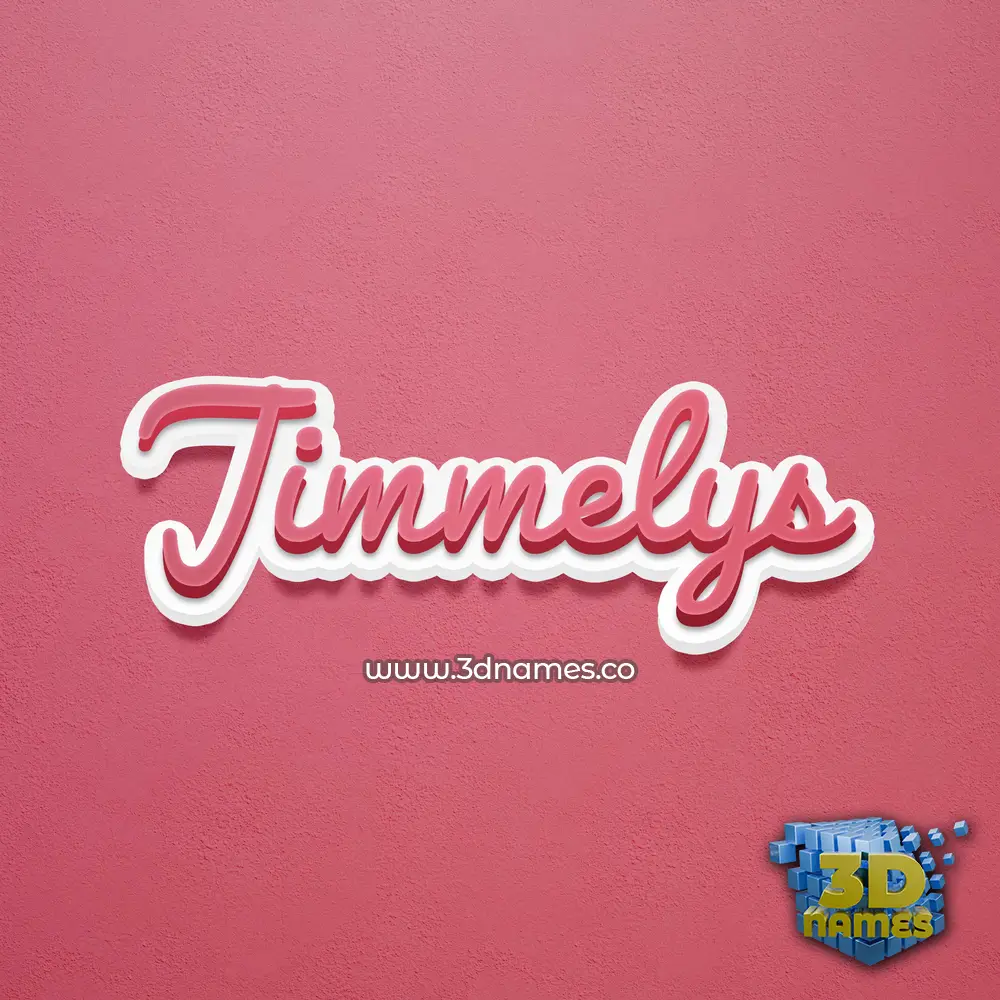 jimmelys in Red Scribble style - 3D name wallpaper