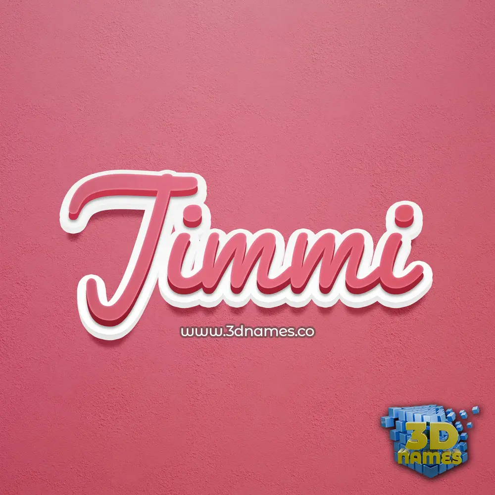jimmi in Red Scribble style - 3D name wallpaper