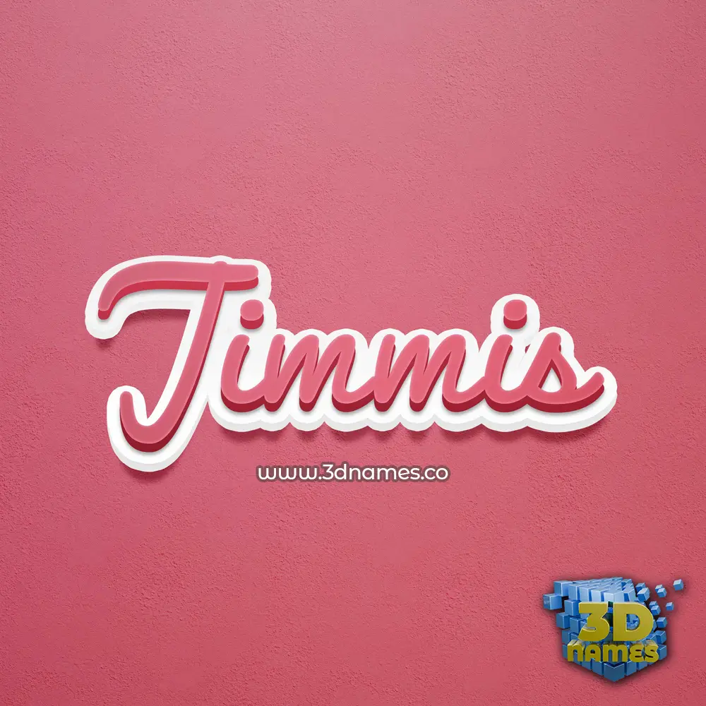 jimmis in Red Scribble style - 3D name wallpaper